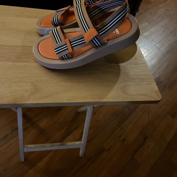 Burberry Orange and Beige Sandals - Picture 2 of 3